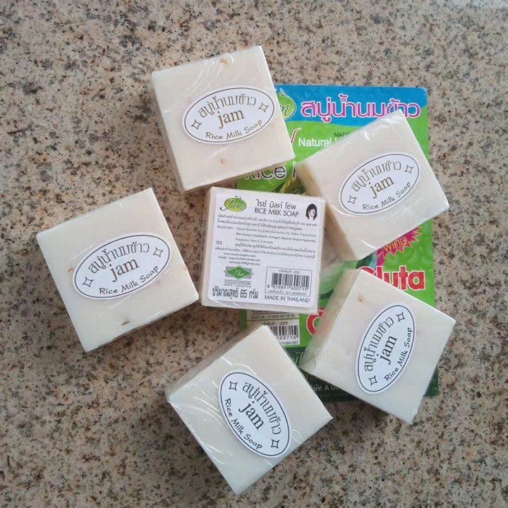 Xà Bông Tắm Sữa Cám Gạo Thái Lan JAM RICE MILK SOAP 50g