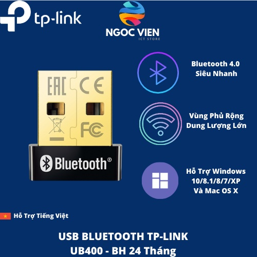 [Hỏa Tốc - HCM] USB Bluetooth UB400 TPLink / Bộ Chuyển Đổi USB Nano Bluetooth UB400 4.0 TP-Link | BH 24TH |Ngocvienstore