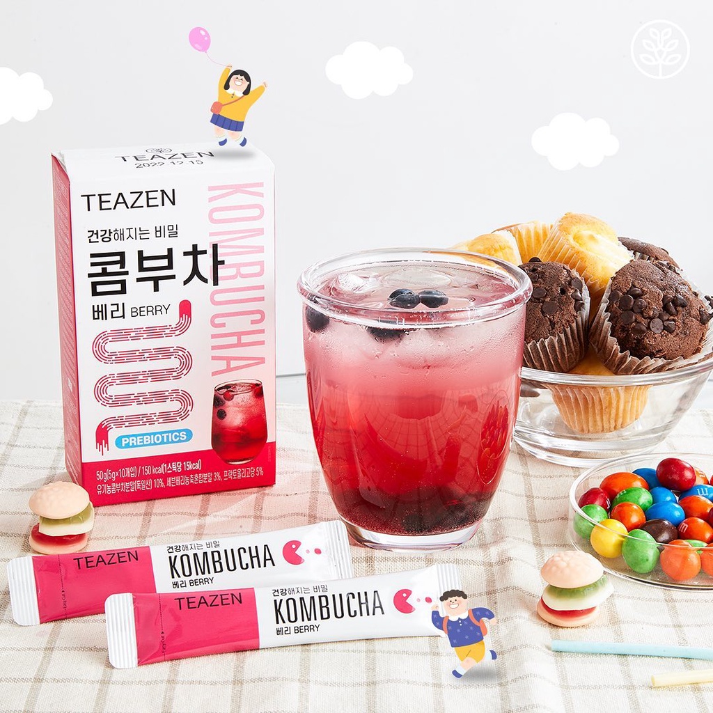 Trà Teazen kombucha berry nhập khẩu Hàn Quốc