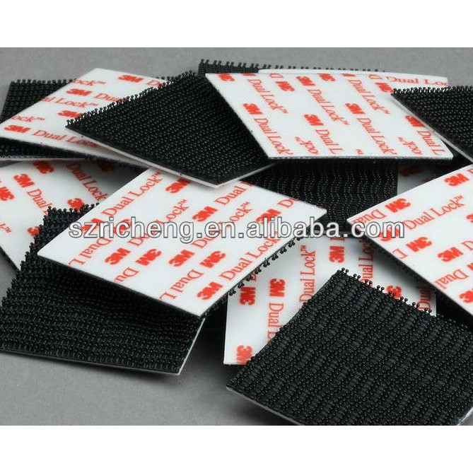 Bộ 10 miếng (5 cặp) băng keo khóa kép 3M dual lock tiện dụng siêu bám dính hình vuông 1in x 1in