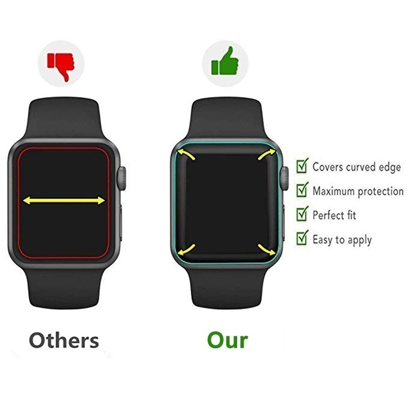 Màng dán bảo vệ màn hình viền cong 3D cho Iwatch Series 7 6 SE 5 4 3 45mm 41mm 44mm 38mm 40m 42mm