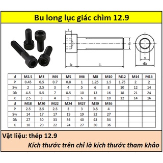 Bulong LGC đầu trụ M4 (16-50mm)