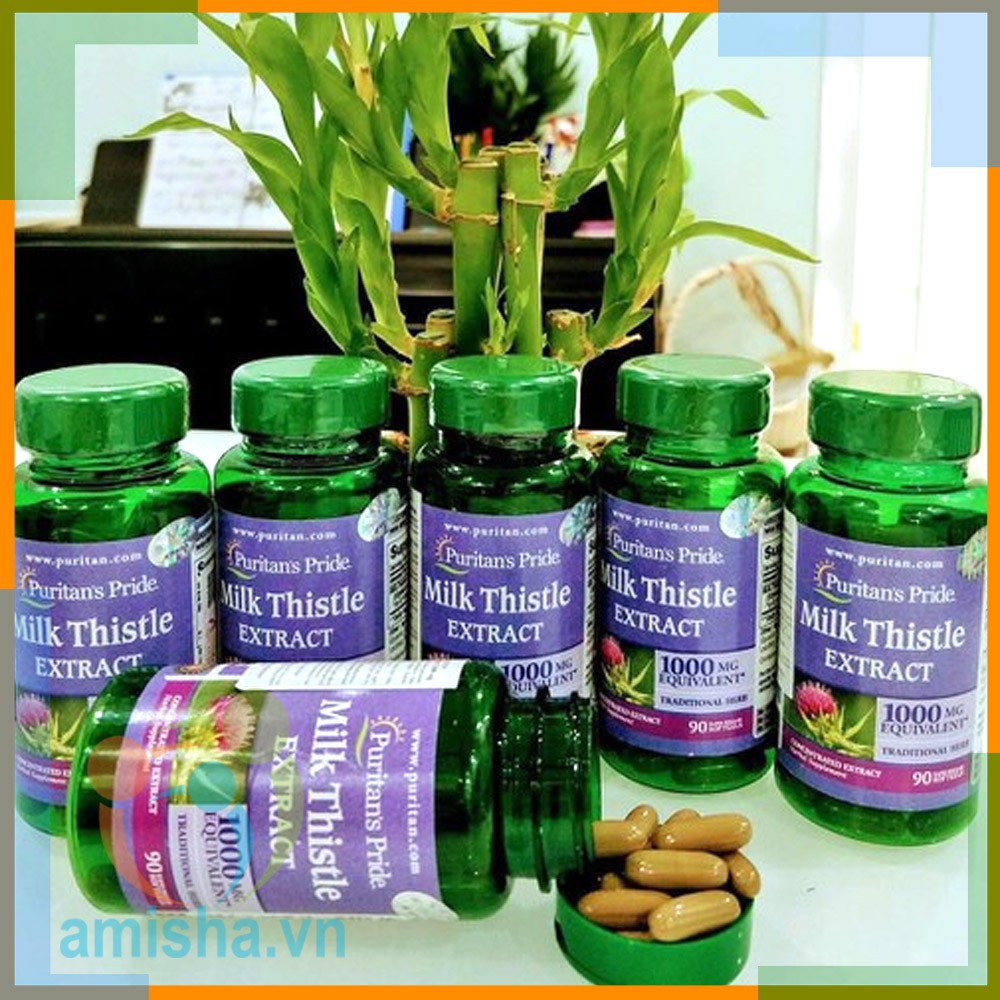 Bổ Gan Milk Thistle Extract Puritan’s Pride 1000mg 90-180 Viên - Mỹ