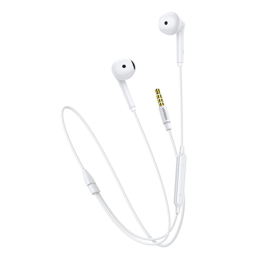 Tai nghe nhét tai UGREEN EP101 Cổng 3.5mm có điều khiển âm lượng 3.5mm - Hàng phân phối chính hãng