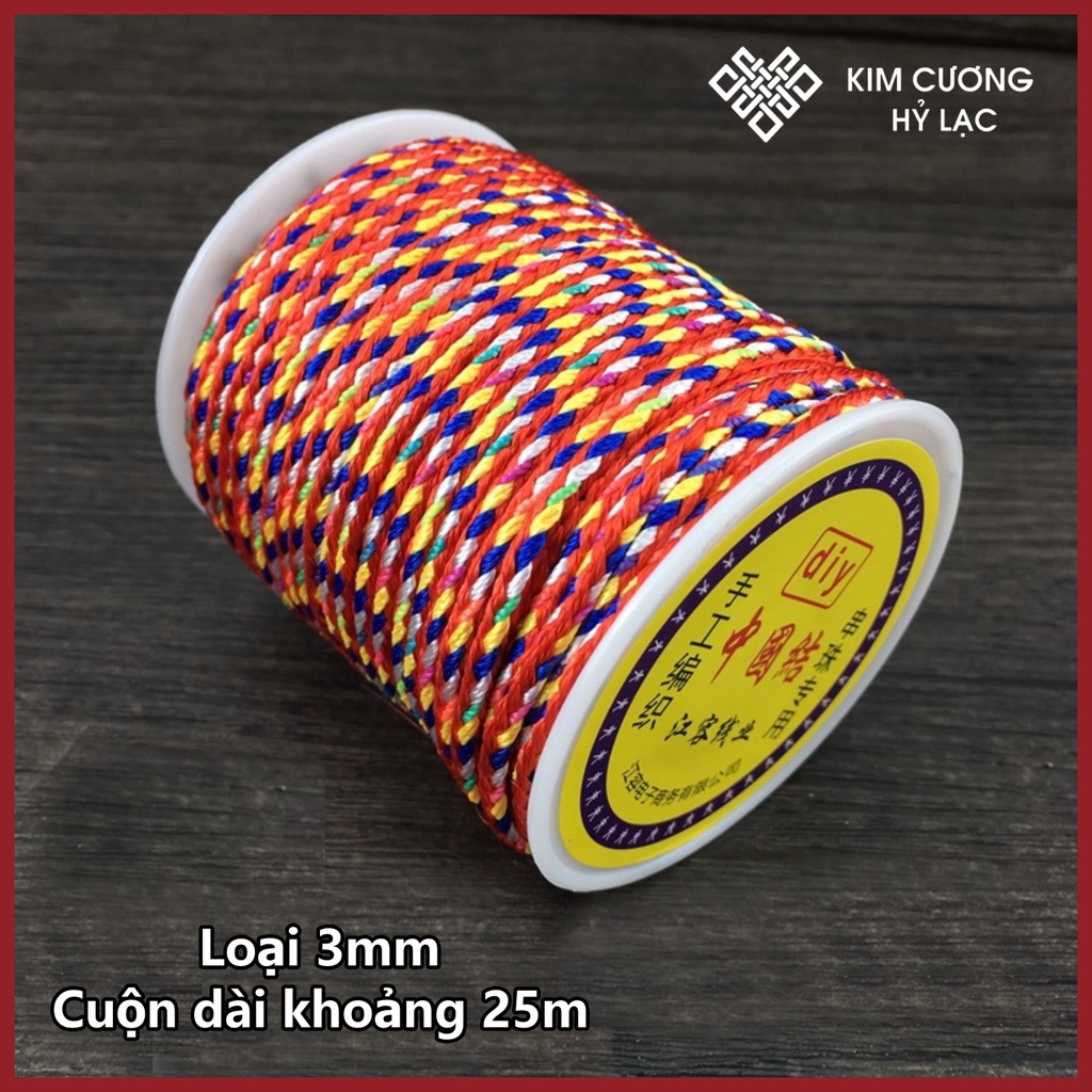 Chỉ Ngũ Sắc  Bình An Và May Mắn [Kim Cương Hỷ Lạc] - Hàng Loại 1