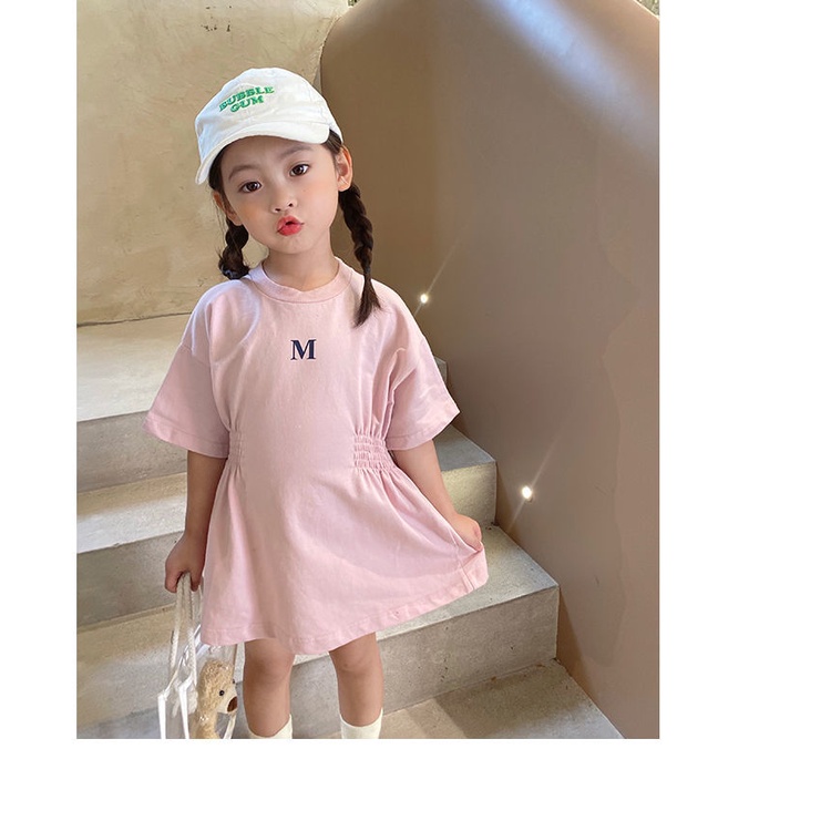 Đầm Công Chúa Mùa Hè Tay Ngắn Dáng Rộng Chữ A Kiểu Hàn Quốc Cho Bé Gái