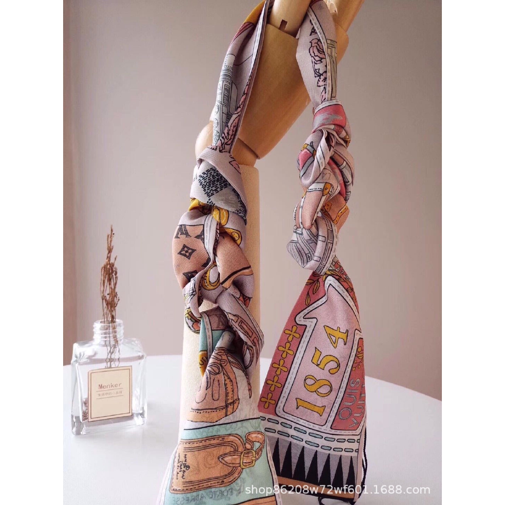 Khăn Quàng Cổ Thắt Nơ Bằng Lụa Giả Thời Trang Xuân Thu