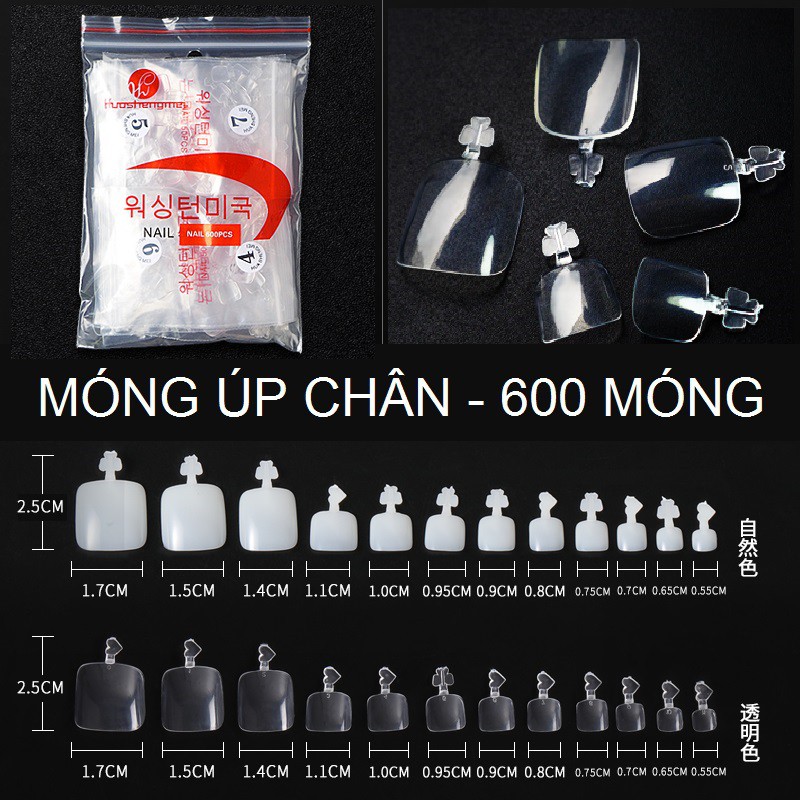 Móng Úp Chân | Bịch 600 Móng