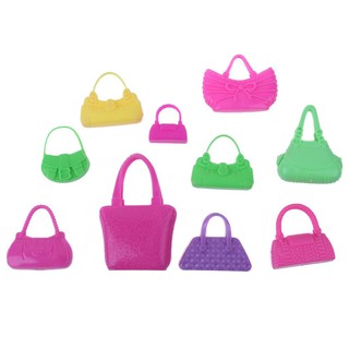 10pcs Plastic Miniature Toy Bag for Doll Girls Play House Toy Accessories charmant.vn