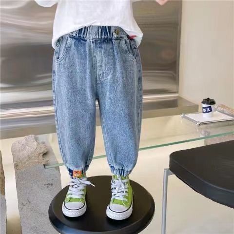 quần jean trẻ em Quần Jeans Dài Phong Cách Phương Tây Thời Trang Cho Bé