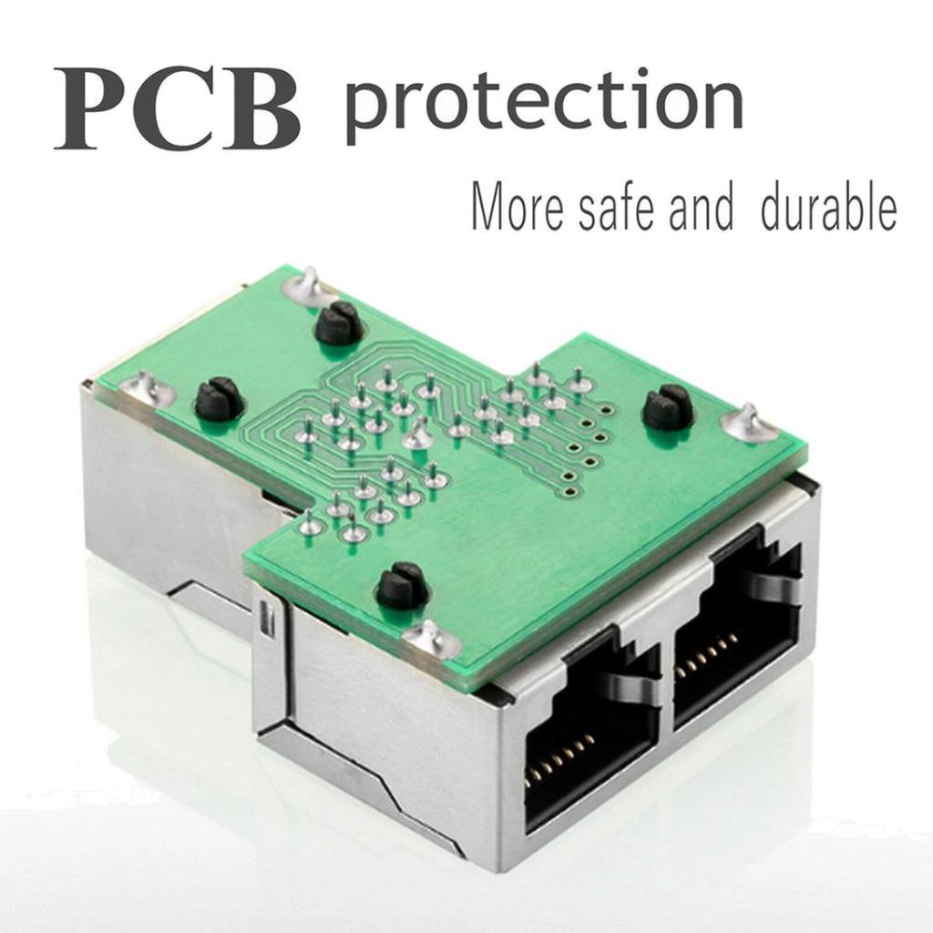 Bộ Chia Cổng rj45 1 Sang 2 Cổng Mạng lan cat5 / 6 / 7
