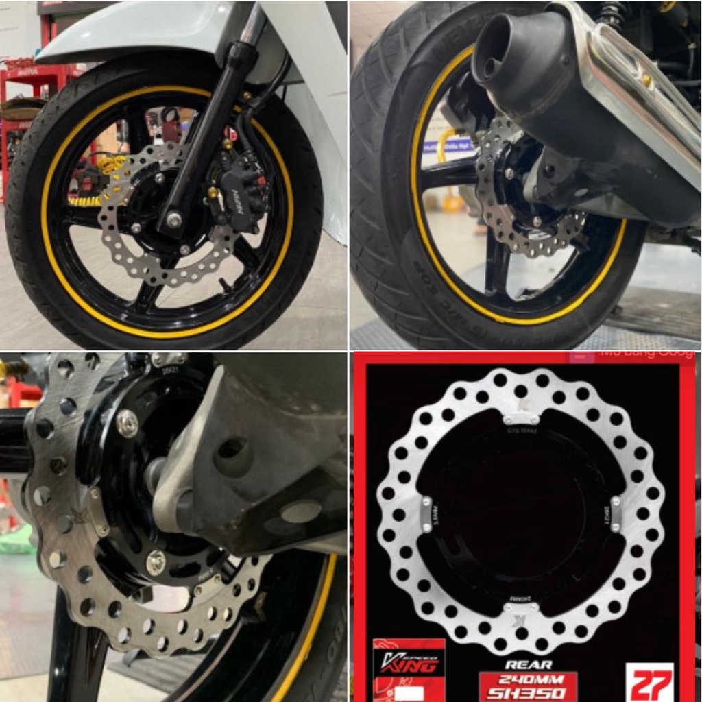 ĐĨA THẮNG DĨA PHANH KINGSPEED  SH350 / SH300 KS255MM KS240MM MS-27/28 &amp; MS-10/12/13