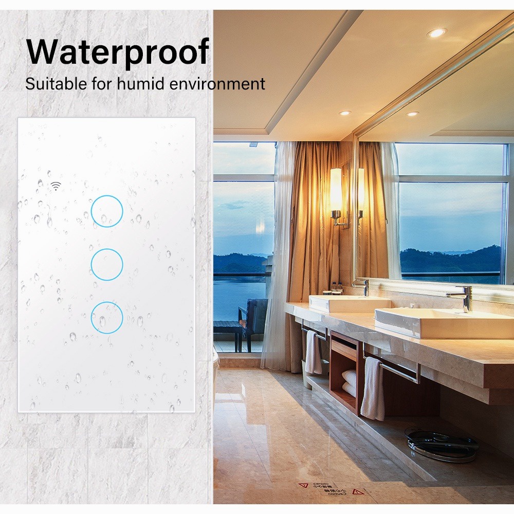 Sẵn Sàng✅Tuya Phát WiFi Thông Minh Cảm Ứng Đèn Công Tắc 1/2/3/4 Băng Đảng 100-250V Cuộc Sống Thông Minh tương Thích Với Alexa Google Home Cao Cấp TTS