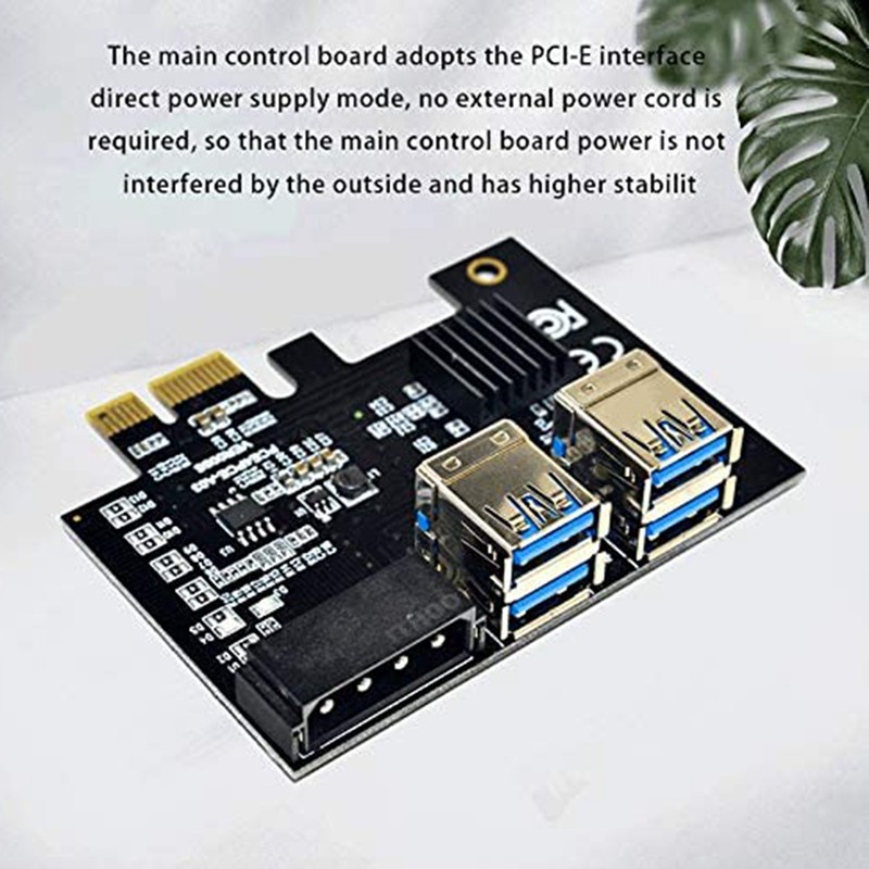 Card Mở Rộng Pci-E 1 Sang 4 Pci-E 1x Sang 16x 4 Cổng Usb 3.0 Cho Btc Miner Mining | BigBuy360 - bigbuy360.vn