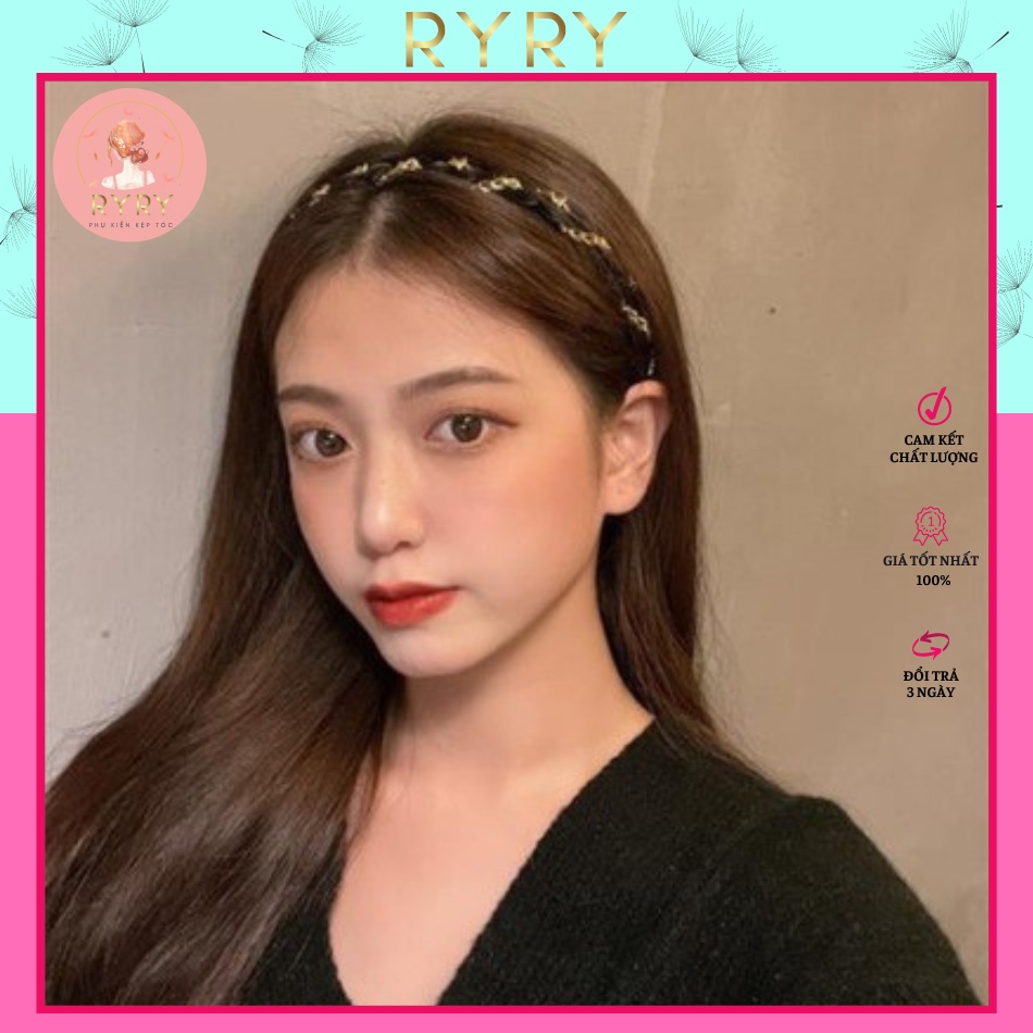 Cài Tóc Đan Xoắn Vải Da Xinh Xắn Phong Cách Hàn Quốc Cho Nữ