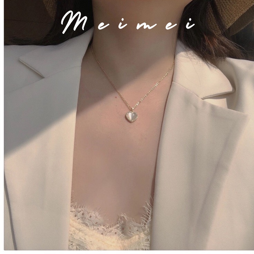 Dây chuyền, Vòng cổ mặt trái tim đính đá VC0011