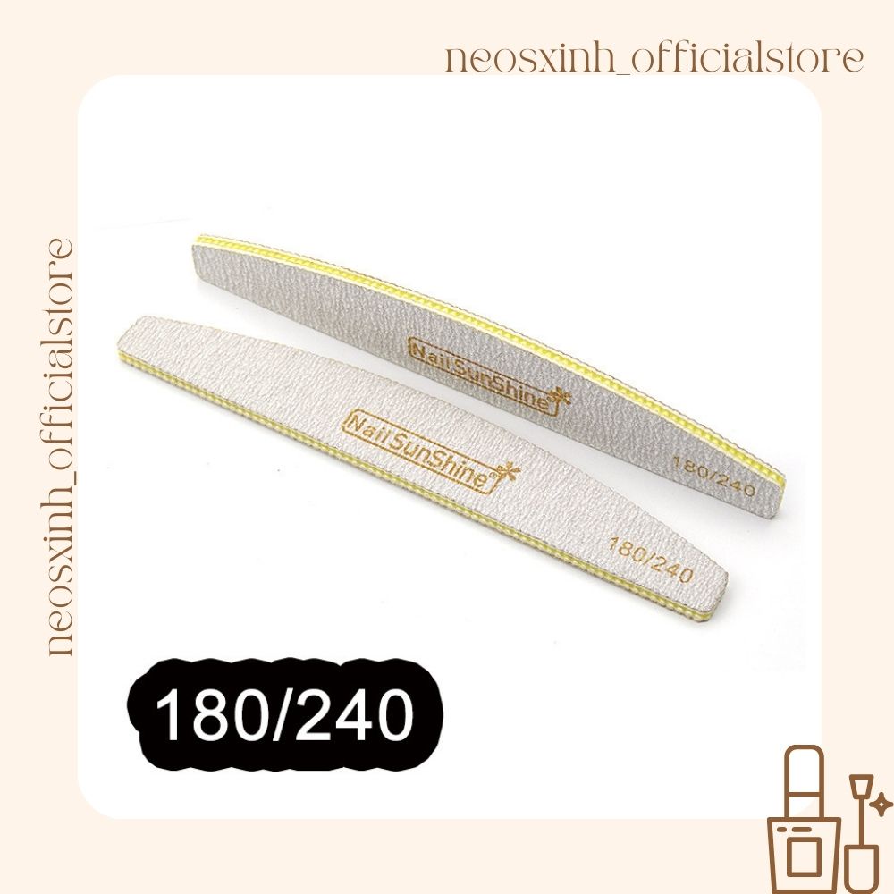 Dũa Móng Tay Nail SunShine Dày 180/240 - Neosxinh Nails