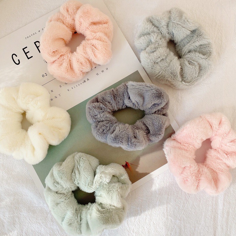 Scrunchies dây buộc tóc bông - tiemcuaan