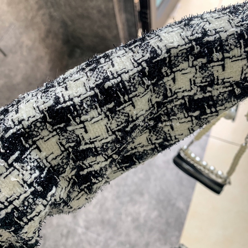 Áo khoác dạ tweed dáng ngắn