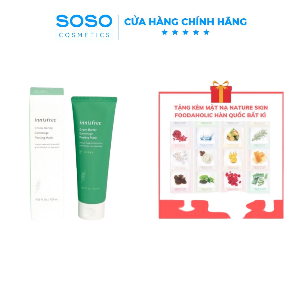 Mặt Nạ Tẩy Da Chết Chiết Xuất Lúa Mạch Innisfree Green Barley Gommage Mask 120ml - SOSO COSMETIC