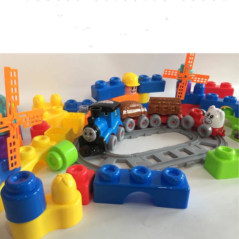 [Hàng HOT] Đồ chơi lego xếp hình khối lớn tàu lửa THOMAS cho bé 899-1