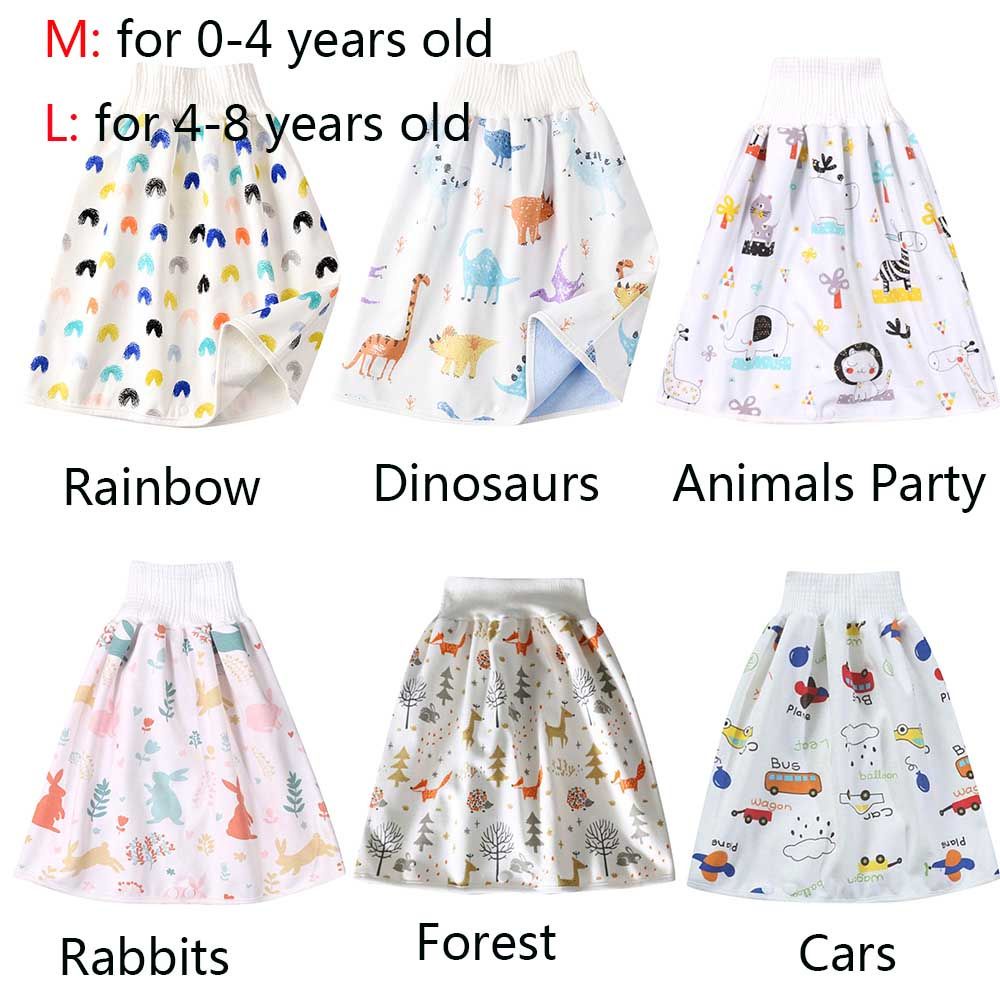 Quần chất liệu sợi cotton tre thoải mái chống thấm nước chống tè dầm dễ giặt sạch dùng mặc kèm tã/váy/quần đùi cho bé