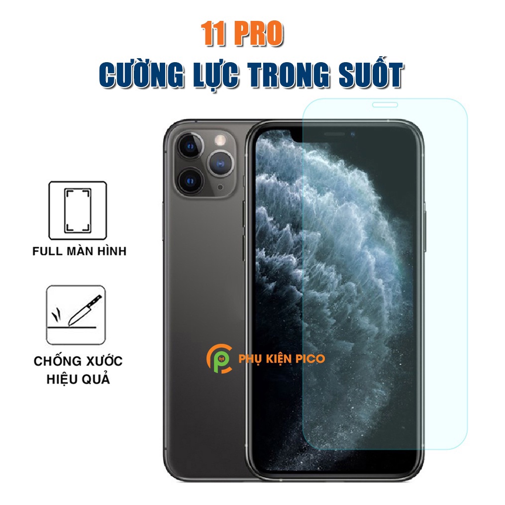 Kính cường lực Iphone 11 Pro full màn hình trong suốt độ cứng 9H cho Iphone 11 Pro