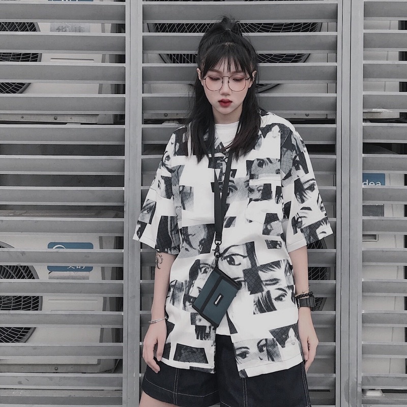 [VIDEO THẬT] Áo sơ mi lụa form rộng tay lở in hình hoạt hình cực chất, chất lụa mềm mịn, thoáng mát, lên form cực chuẩn | BigBuy360 - bigbuy360.vn