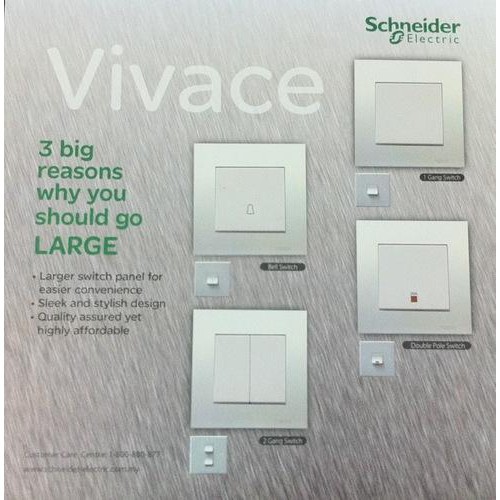 Nút nhấn chuông Vivace Series cao cấp, Màu Bạc Màu Trắng - Hãng Schneider Electric