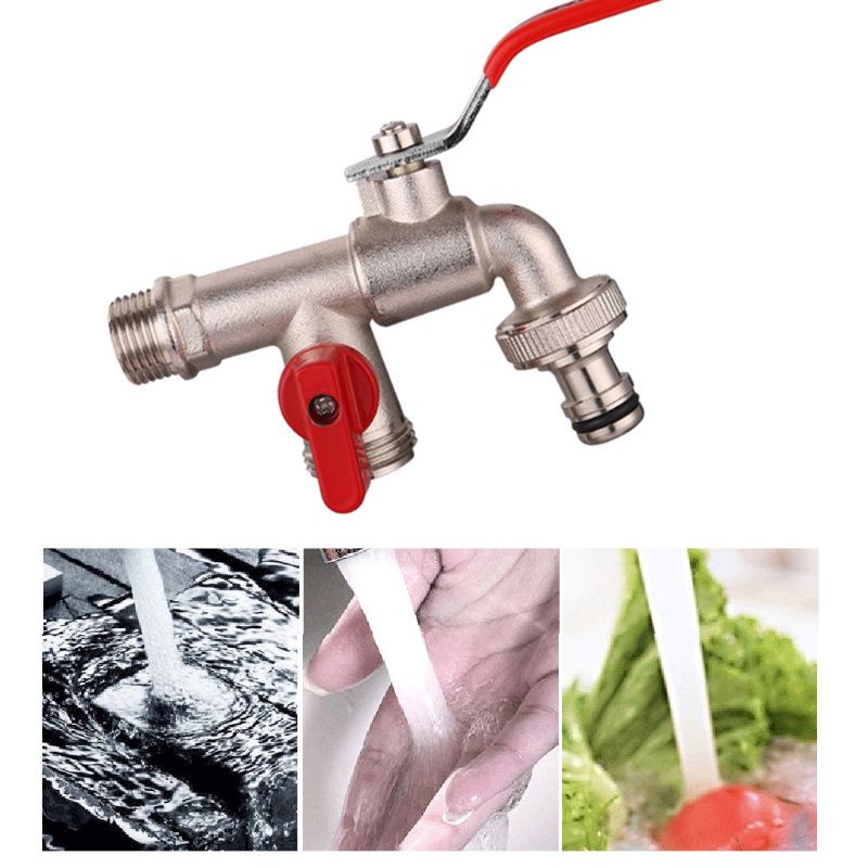Van Chia Vòi Nước Bằng Đồng Thau Tiện Dụng Cho Hoạt Động Ngoài Trời