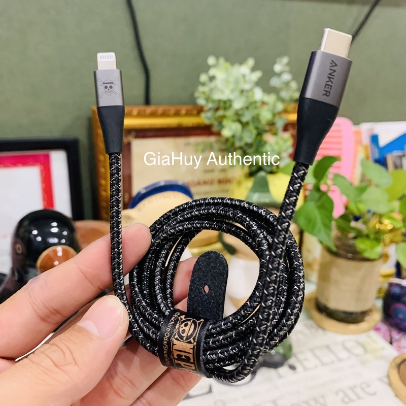 Cáp sạc IP13 Series,tai nghe ko dây IPPro ANKER A9541 One Piece PowerLine+ II USB-C to PD 60W MFi C94 dài 1.2m
