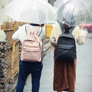 Balo da Pu trơn form basic chống nước siêu xinh