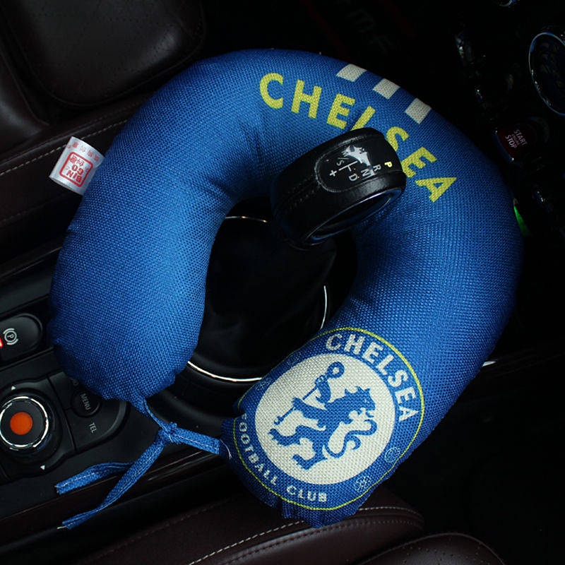 U-Shape Pillow Car Neck Pillow Vertebra Nap Travel U-Shaped Headrest Real Madrid Barcelona Juve Ac Liverpool (Ball Game) Fan Supplies BRnc