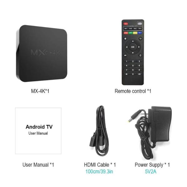 Tv box MXQ 4K hệ điều hành Android 7.1 2.4G WIFI DLNA lõi RK3229 1G+8G