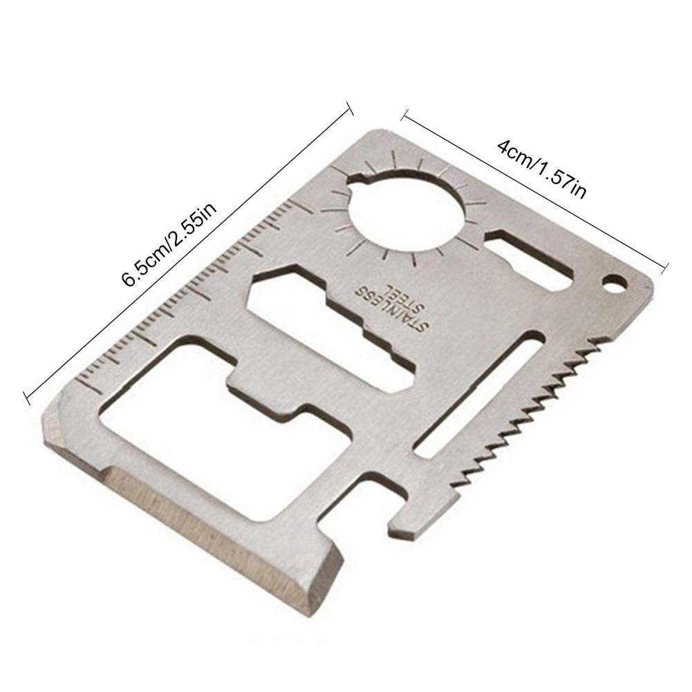 Thẻ thép đa năng 11 công dụng thẻ phượt đa năng thiết kế độc đáo Steel Credit Card Survival Tool