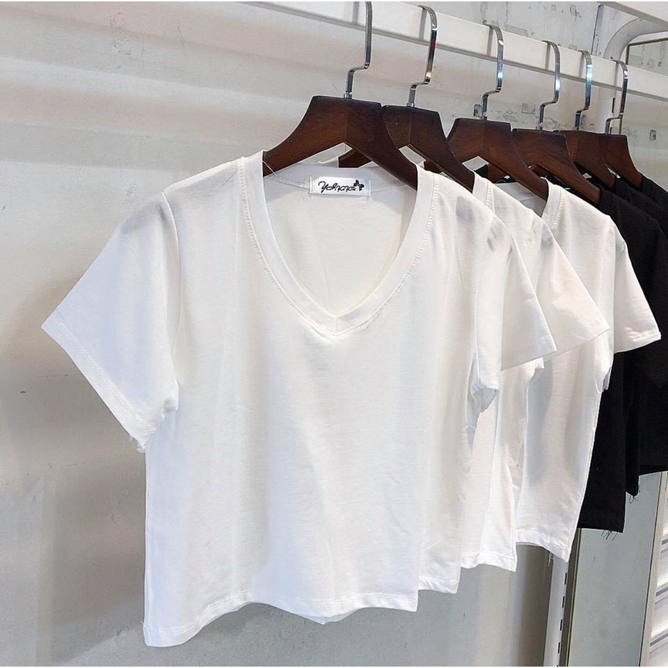 Áo Crotop Cổ Tim FROM RỘNG Thời Trang Cho Bạn Nữ Thời Trang Nữ Anna | BigBuy360 - bigbuy360.vn