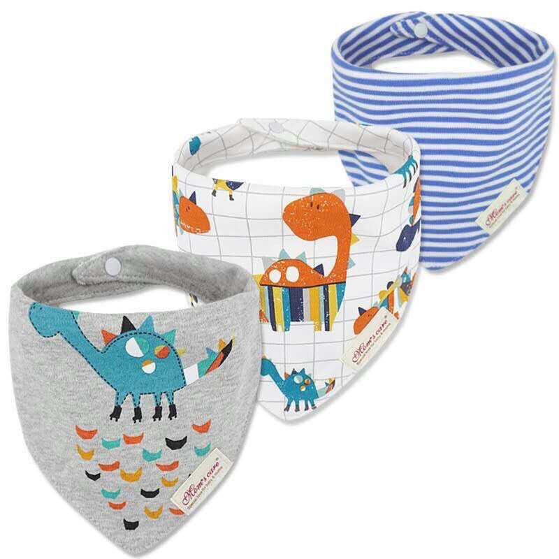 Set 3 Yếm Cotton Cao Cấp Mom Care Bé Trai/ Bé Gái