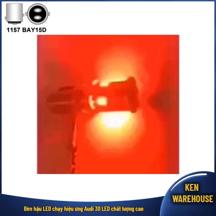 Đèn hậu LED hiệu ứng Audi Stop F1 gắn vừa tất cả các loại xe máy và xe hơi chân S25 BAY15D 1157GIÁ 1 BÓNG