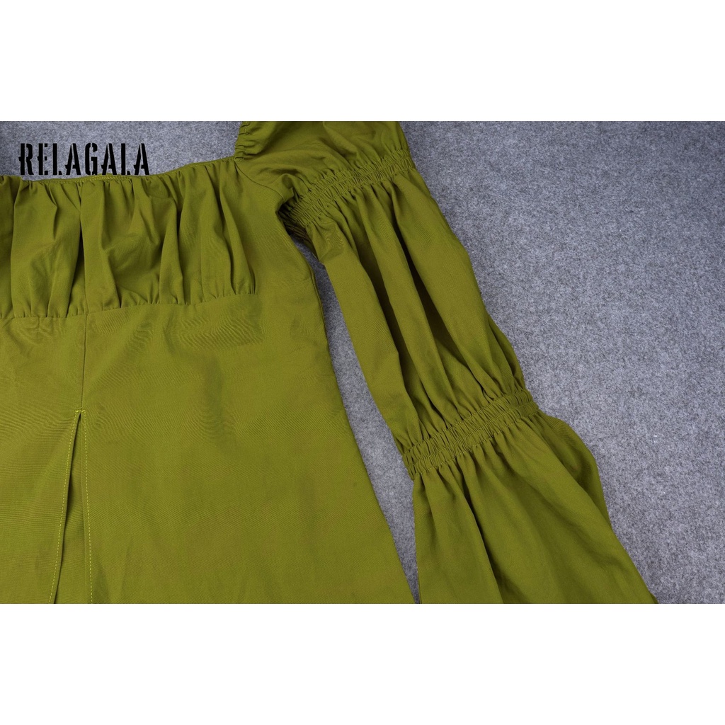 Áo thun trễ vai tay loe xếp ly thời trang ngọt ngào cho nữ | BigBuy360 - bigbuy360.vn