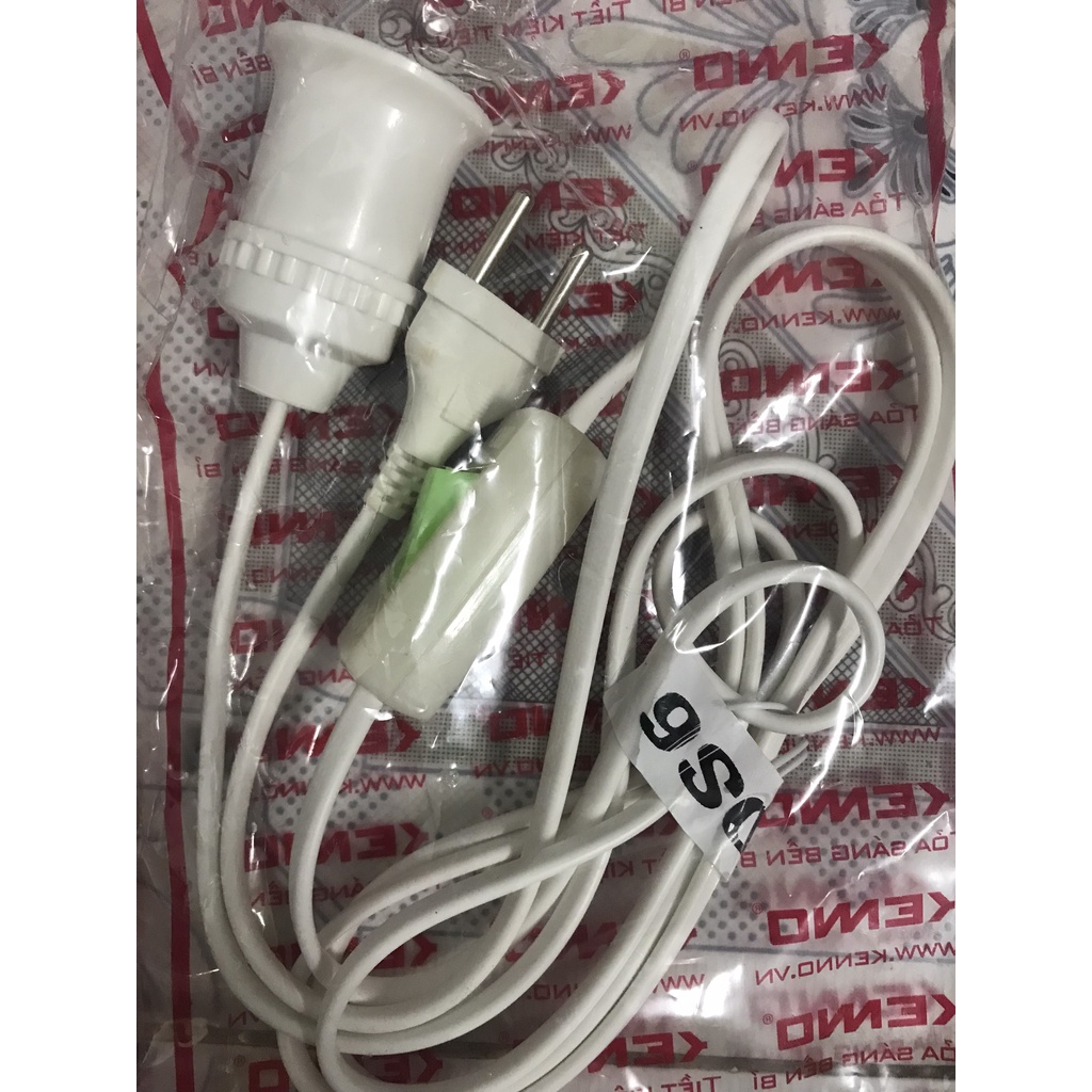 Đuôi đèn E27 liền dây có công tắc dài 2,5M hiệu Kenno- Tiện lợi, nhanh chóng dễ sử dụng- BH 12 tháng