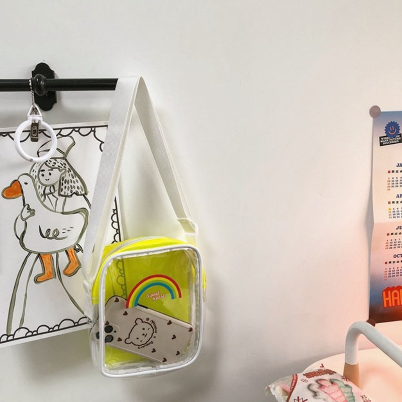 Túi Đeo Chéo Mini Bằng PVC Trong Suốt Dễ Thương Cho Nữ