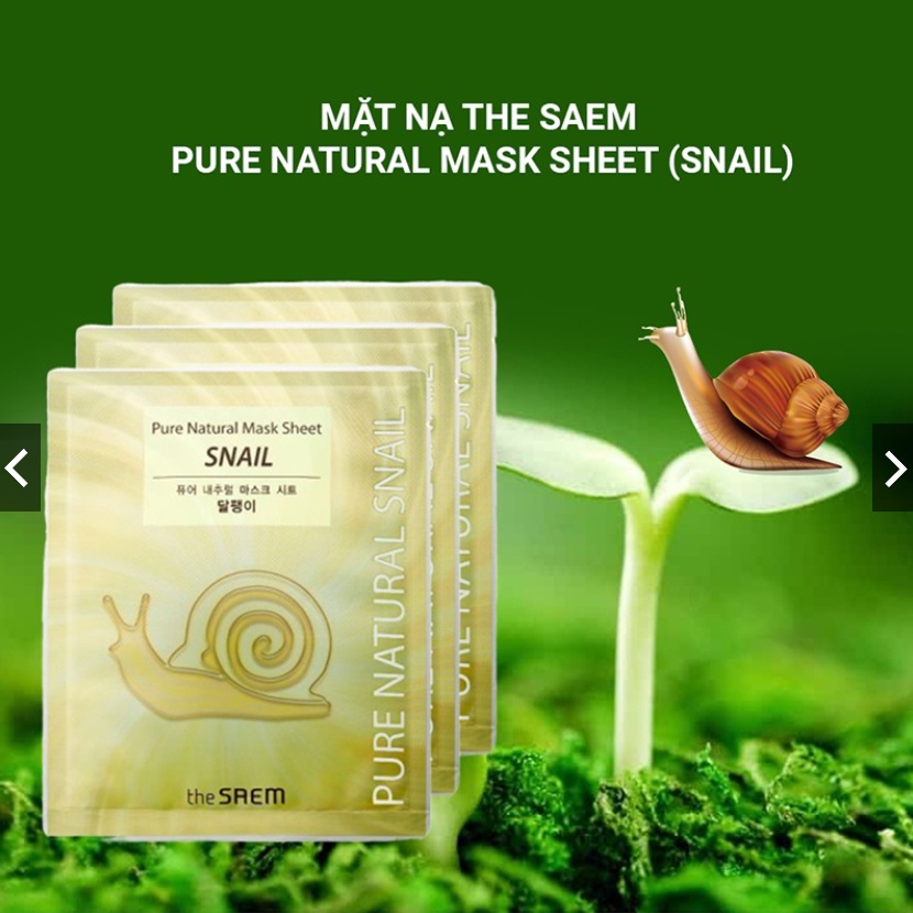 Mặt Nạ Giấy T.he S.aem Pure Natural Mask Sheet Snail 20ml