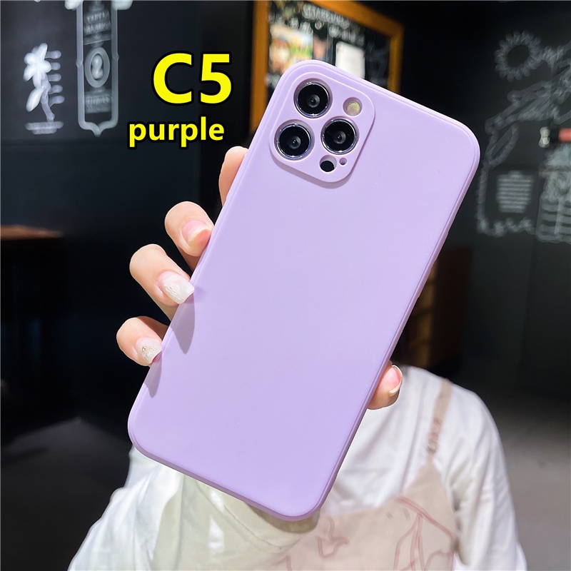 Ốp silicon Màu Trơn Cá Tính Cho Oppo A15 A94 A93 A54 A53 2020 A92 A33 2020 A5S Reno 4lite Reno 4f Reno 5f A15S F17 F19 Pro A52 A7 A32 A72 A53S