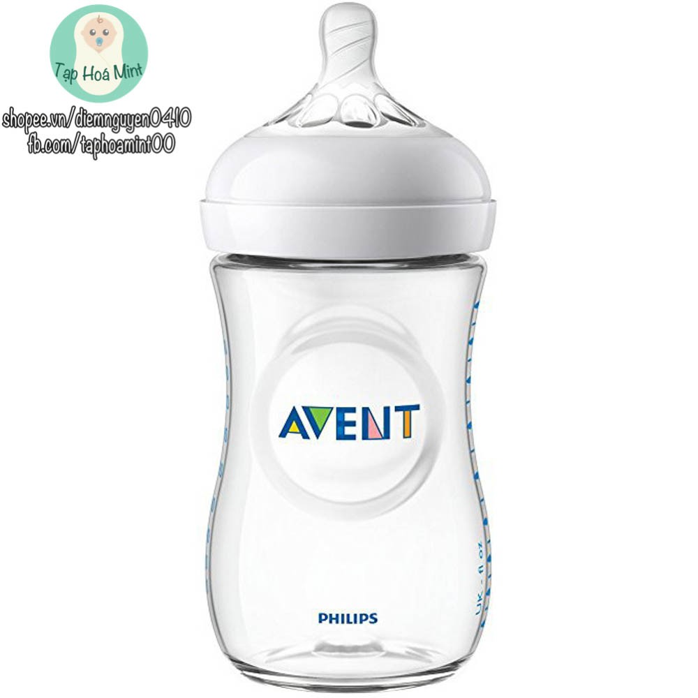 Núm ti Avent Natural số 0, 1,2,3 (xoắn) &amp; ty 4 (trơn)