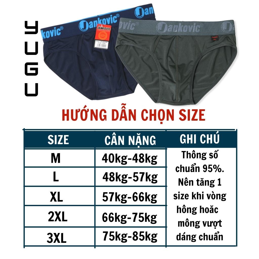 Quần lót nam thun lạnh cao cấp công ty Việt Nam JKV5811 -YUGU- quần sịp nam tam giác cạp cao, 40kg-85kg, 1 chiếc,che tên