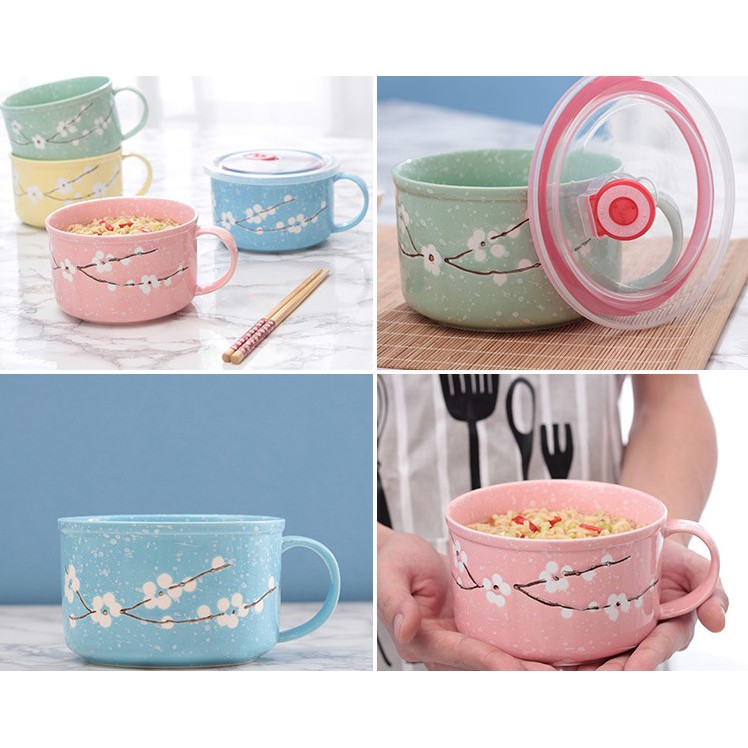 Bát sứ có nắp tiện lợi