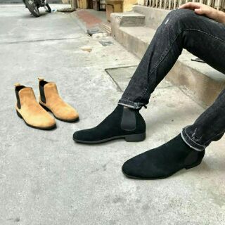 GIÀY CHELSEA BOOT DA BÒ LỘN