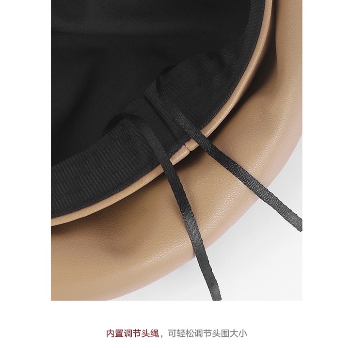 Mũ Beret Da Thời Trang Dành Cho Nữ