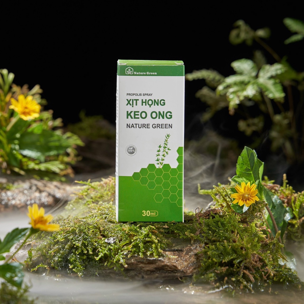 XỊT HỌNG KEO ONG NATURE GREEN - Giảm Ho, Đau Họng, Viêm Họng