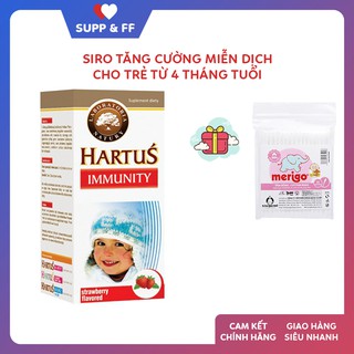 Siro tăng cường miễn dịch Hartus Immunity - Cho trẻ từ 4 tháng tuổi - Chai 150ml